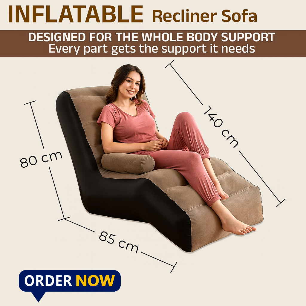 Inflatable Lazy Sofa Chair with Househoid air Pump, Foldαble Lounge Chair with Armrests for Living Room, Bedroom, Office,Travel, Cαmping