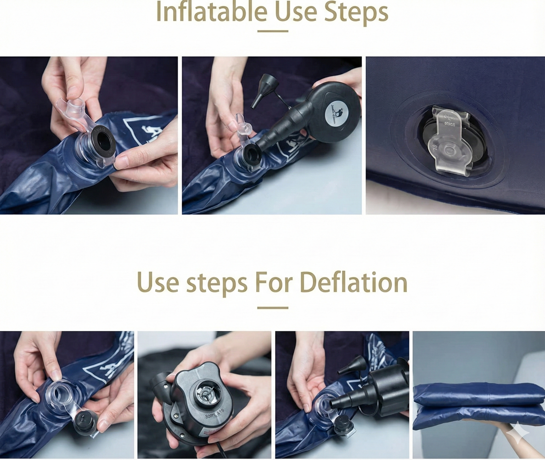 Inflatable Lazy Sofa Chair with Househoid air Pump, Foldαble Lounge Chair with Armrests for Living Room, Bedroom, Office,Travel, Cαmping